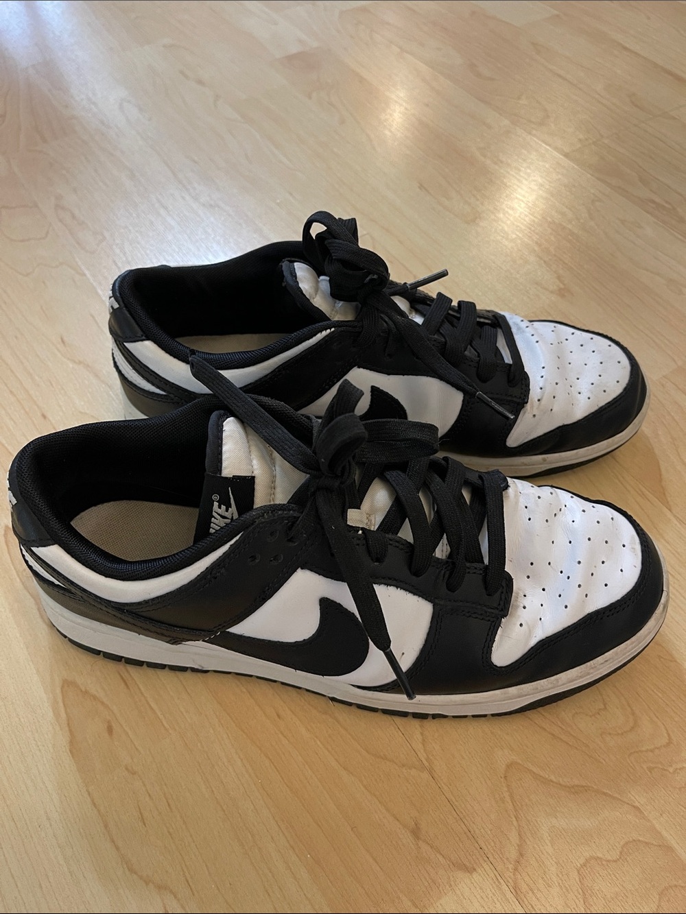 Nike Men’s Black and White Low-Top Skate Sneakers